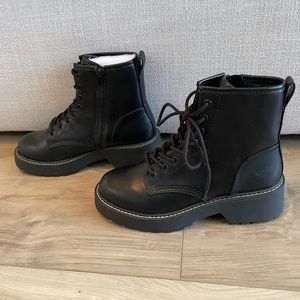 Madden Girl Black Combat Boots